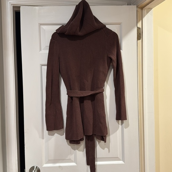 BCBG Long Open Hooded Cardigan - Picture 4 of 7